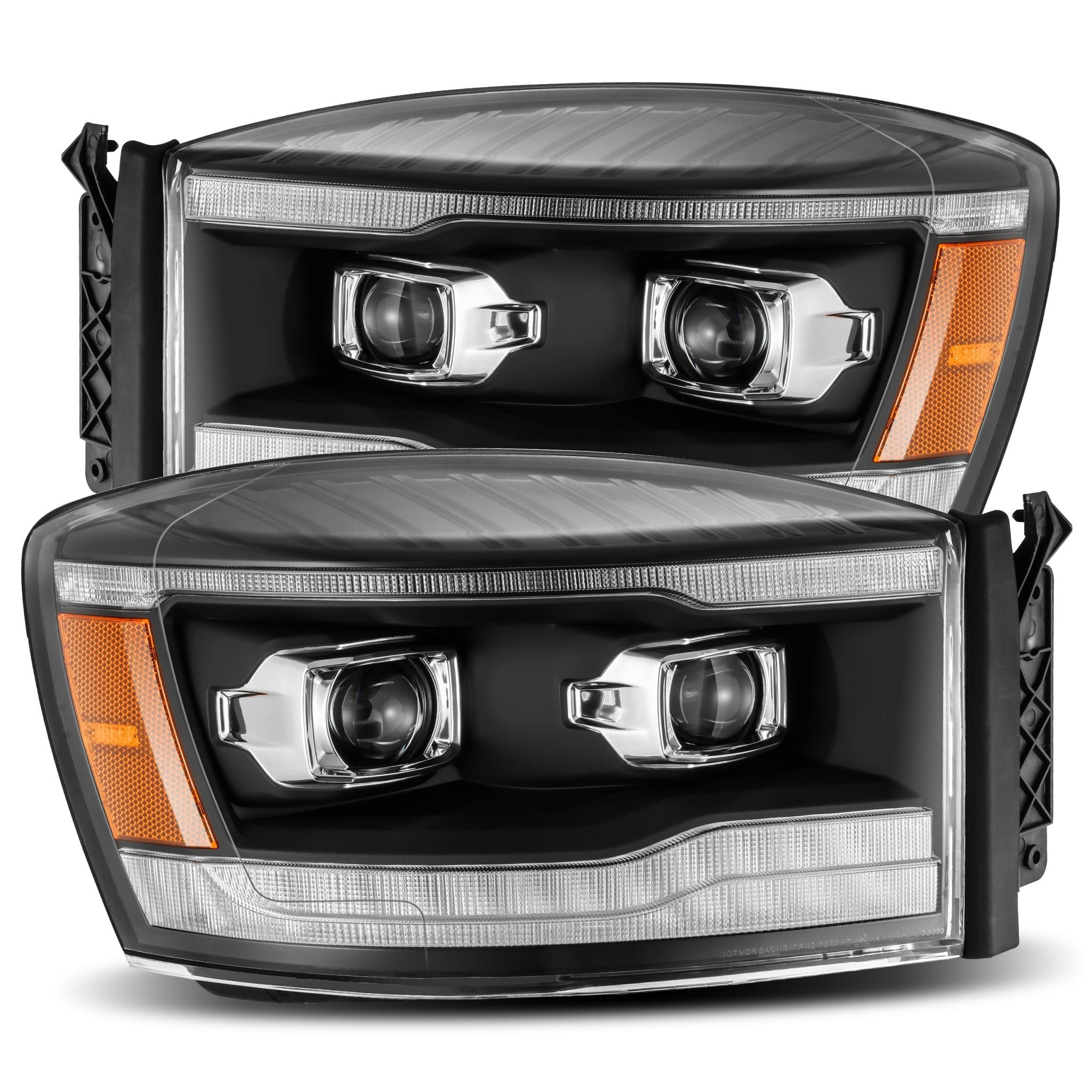 06-08 Dodge Ram PRO-Series Halogen Projector Headlights Black | AlphaRex