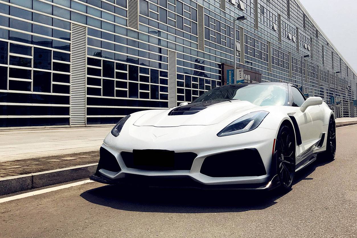 2013-2019 Corvette Z06 Grandsport ZR1 Style Front Conversion Body Kit - Carbonado