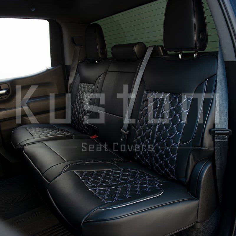 2019-up-gmc-sierra-premium-custom-leather-seat-coversCrew Cab | Double Cab W/ Front Middle Jump Seat
