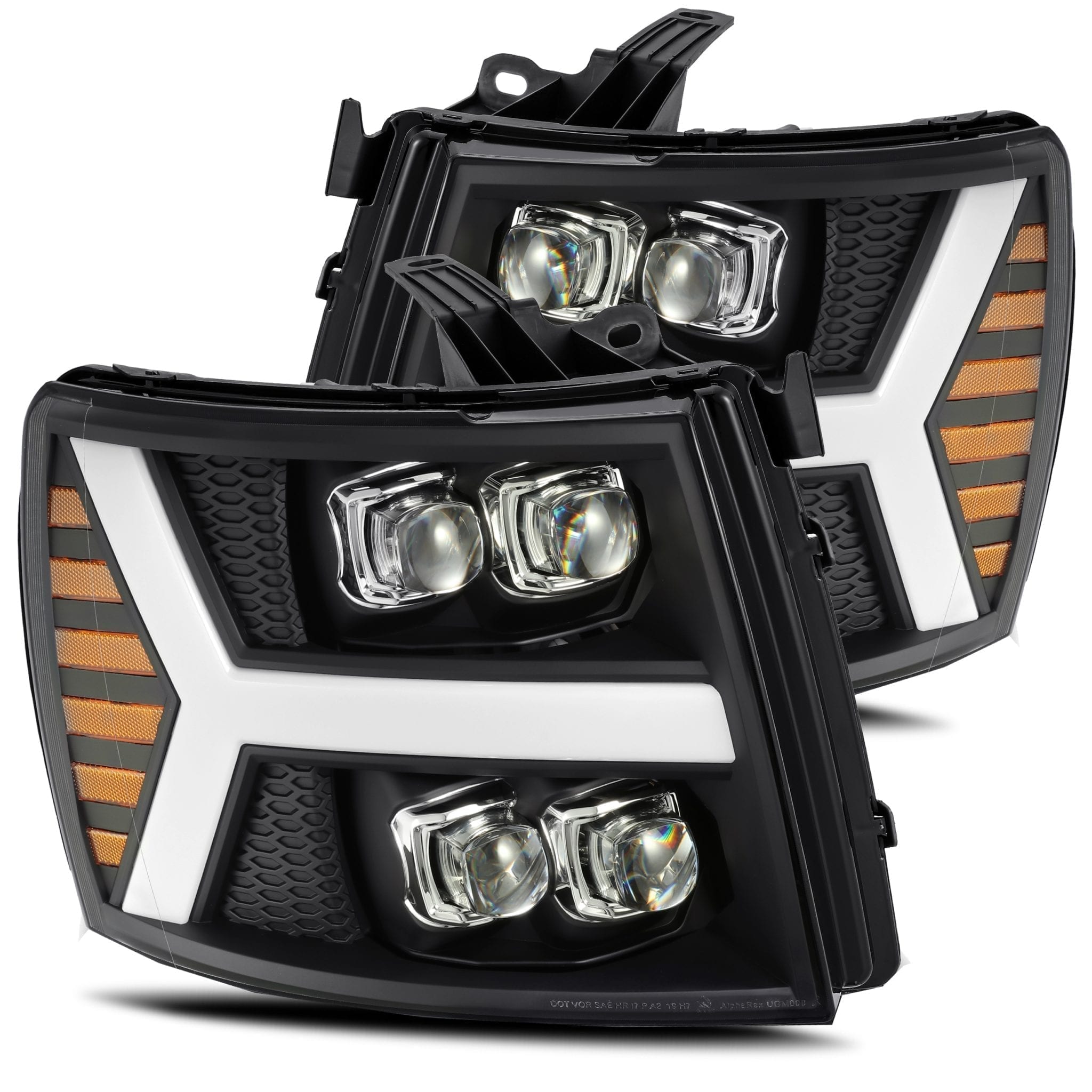 07-13 Chevrolet Silverado NOVA-Series LED Projector Headlights Black | AlphaRex