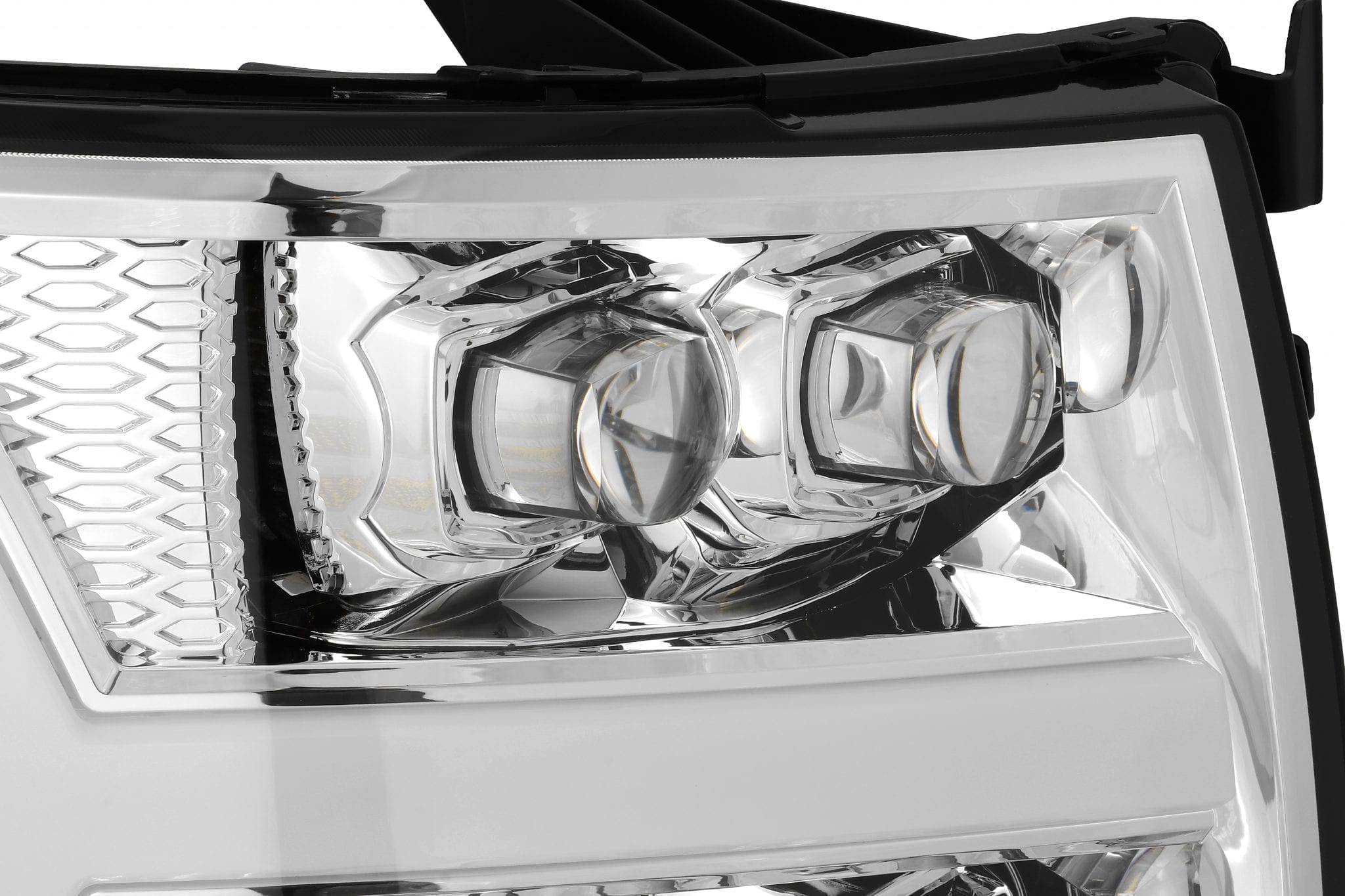 07-13 Chevrolet Silverado NOVA-Series LED Projector Headlights Chrome | AlphaRex