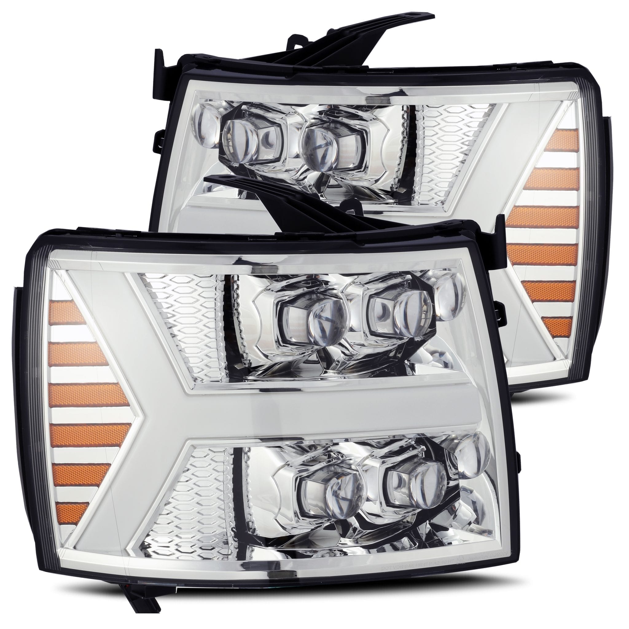 07-13 Chevrolet Silverado NOVA-Series LED Projector Headlights Chrome | AlphaRex