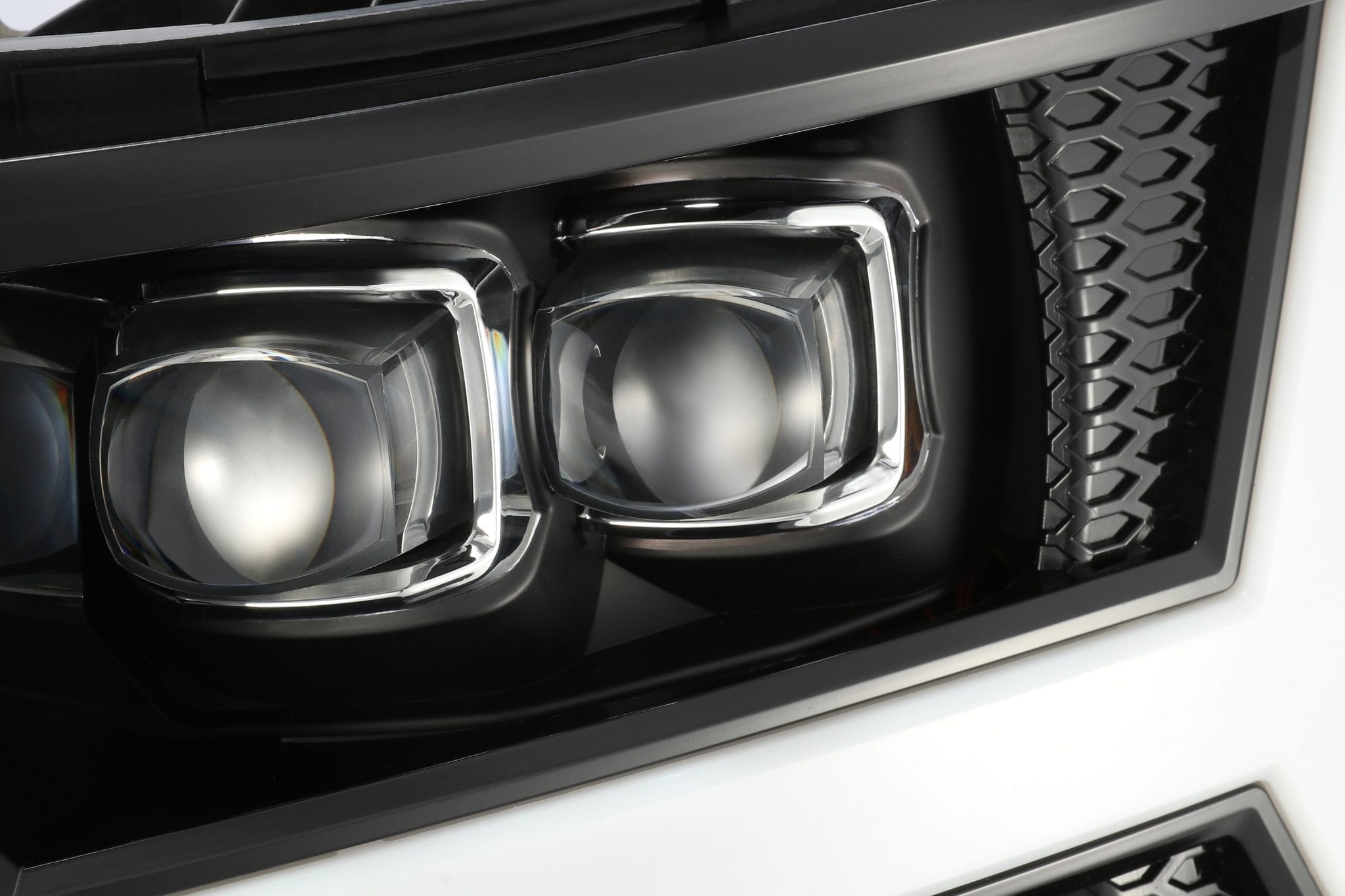 07-13 Chevrolet Silverado NOVA-Series LED Projector Headlights Jet Black | AlphaRex