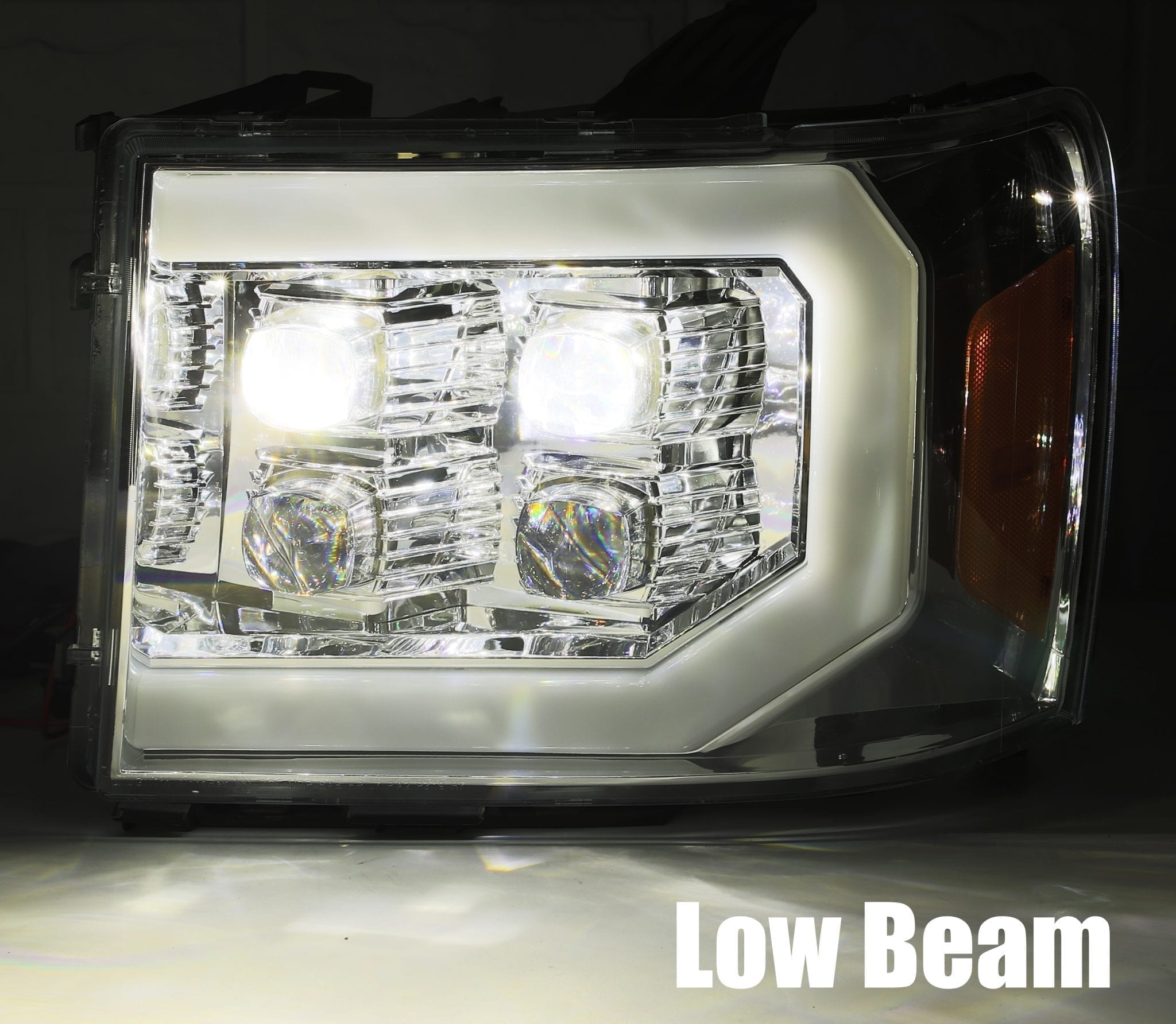 07-13 GMC Sierra NOVA-Series LED Projector Headlights Chrome | AlphaRex