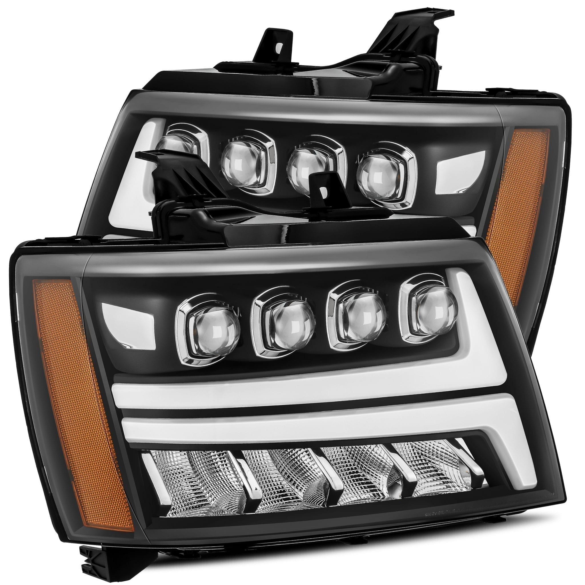 07-14 Chevrolet Tahoe/Suburban/07-13 Avalanche NOVA-Series LED Projector Headlights Black | AlphaRex