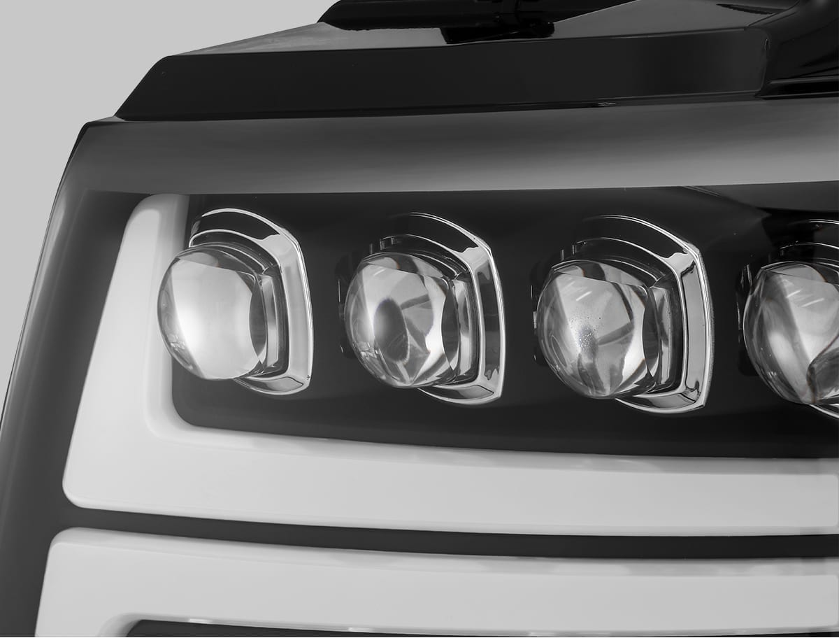 07-14 Chevrolet Tahoe/Suburban/07-13 Avalanche NOVA-Series LED Projector Headlights Black | AlphaRex