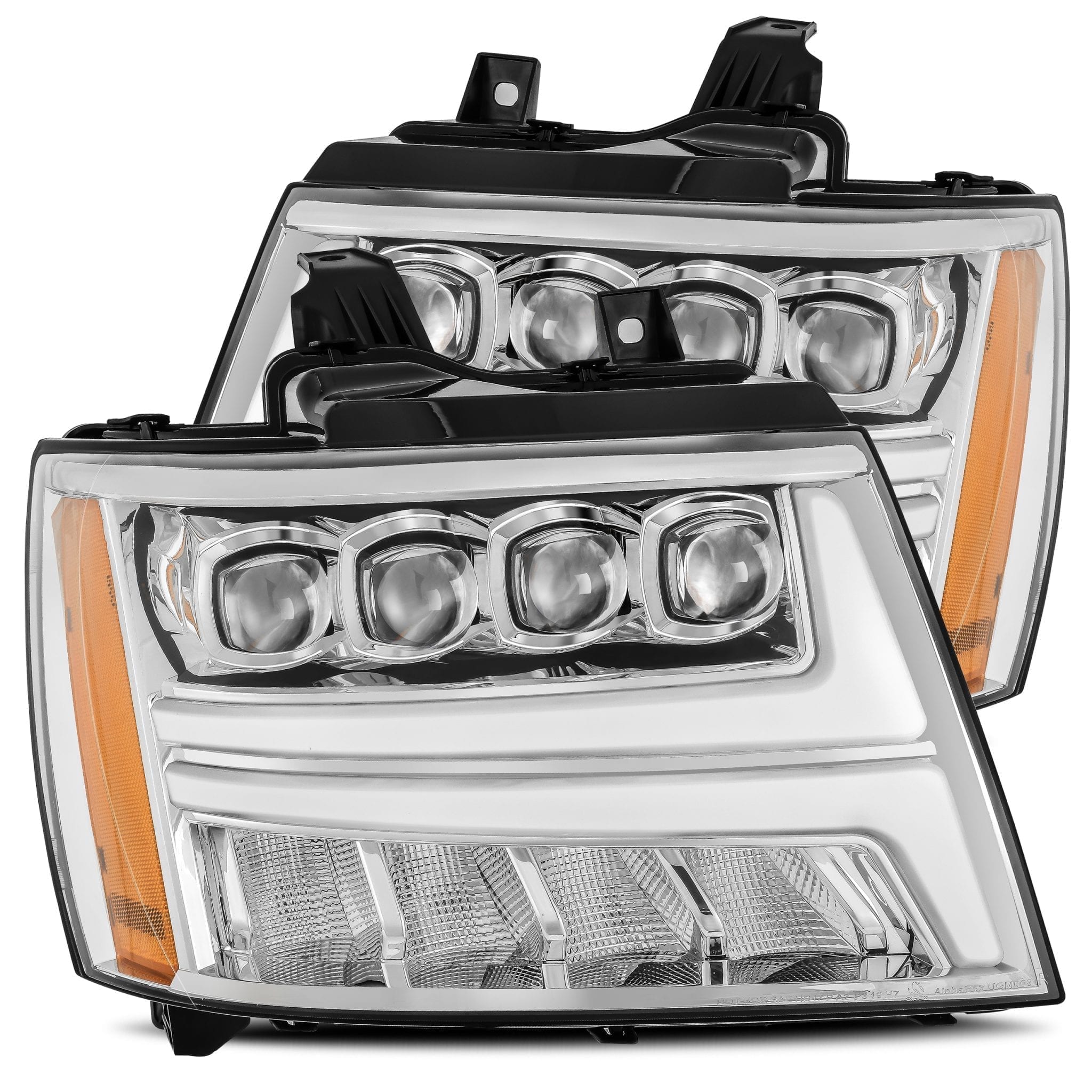 07-14 Chevrolet Tahoe/Suburban/07-13 Avalanche NOVA-Series LED Projector Headlights Chrome | AlphaRex