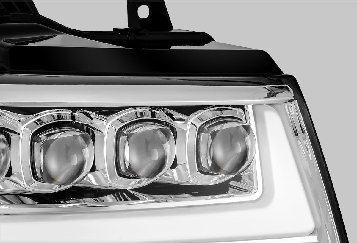 07-14 Chevrolet Tahoe/Suburban/07-13 Avalanche NOVA-Series LED Projector Headlights Chrome | AlphaRex