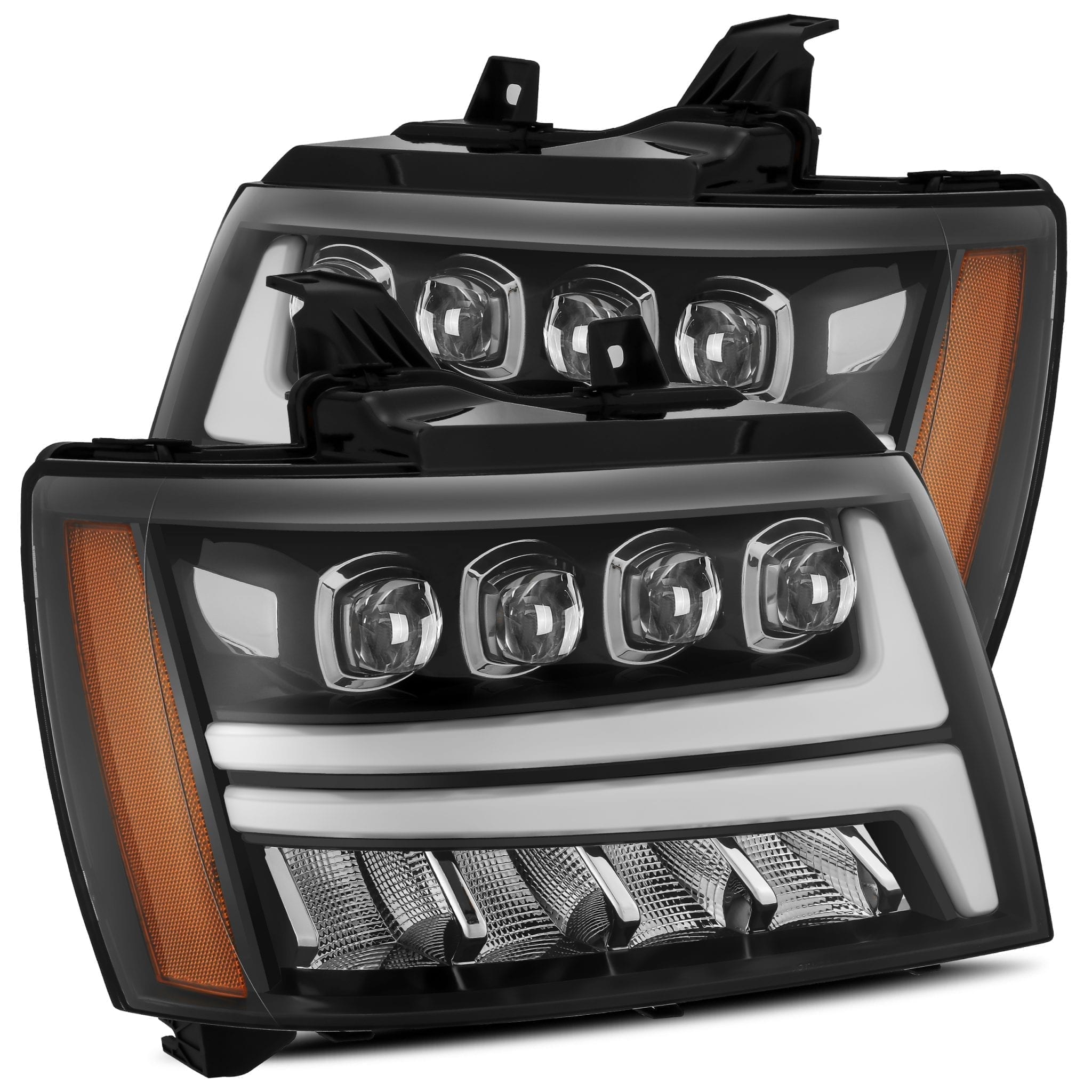 07-14 Chevrolet Tahoe/Suburban/07-13 Avalanche NOVA-Series LED Projector Headlights Jet Black | AlphaRex