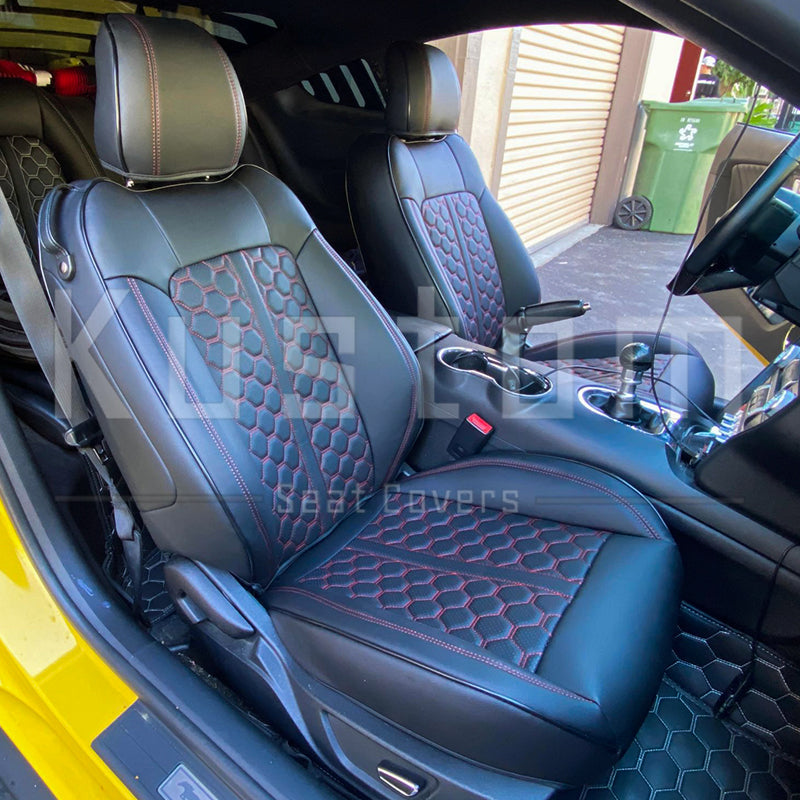 2015-23 Ford Mustang S550 Coupe Genuine Leather Seat Covers