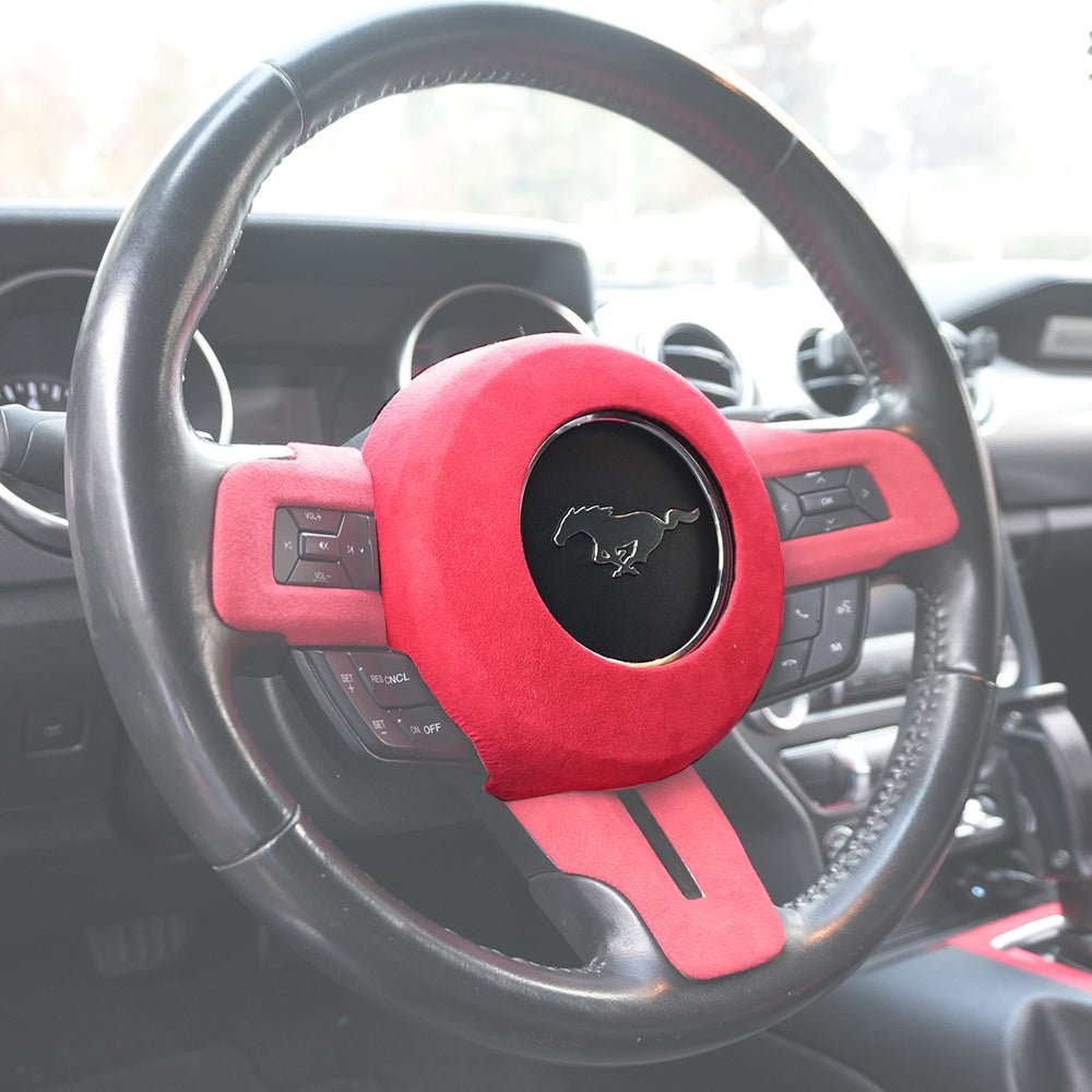 Ford Mustang Alcantara Steering Wheel Airbag Cover 2015-23