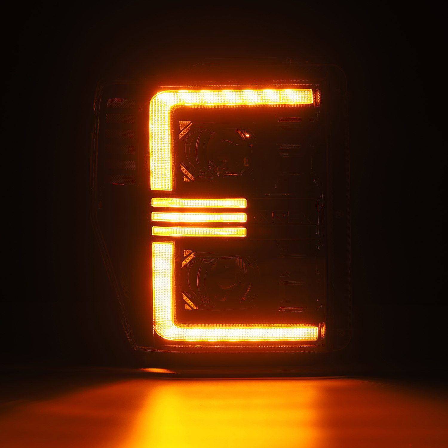 08-10 Ford Super Duty/Excursion PRO-Series Halogen Projector Headlights Alpha-Black | AlphaRex