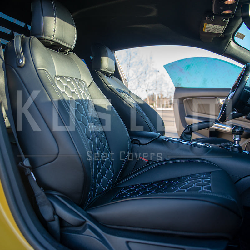 2015-23 Ford Mustang S550 Coupe Genuine Leather Seat Covers