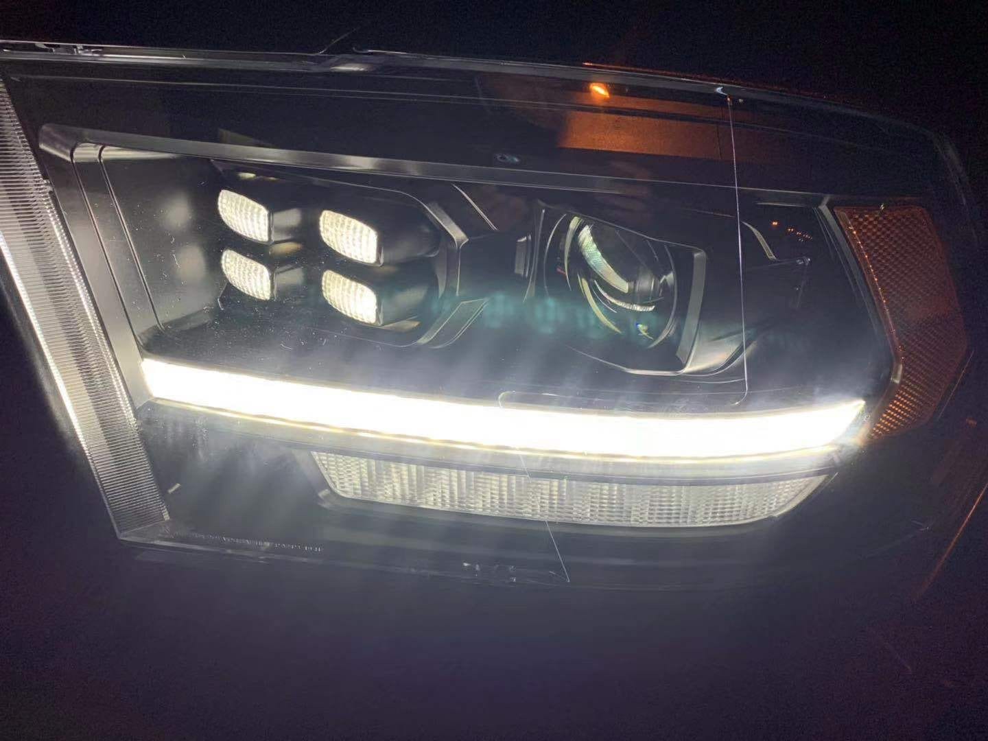 09-18 Ram Truck LUXX-Series (5th Gen 2500 Style) LED Projector Headlights Black | AlphaRex