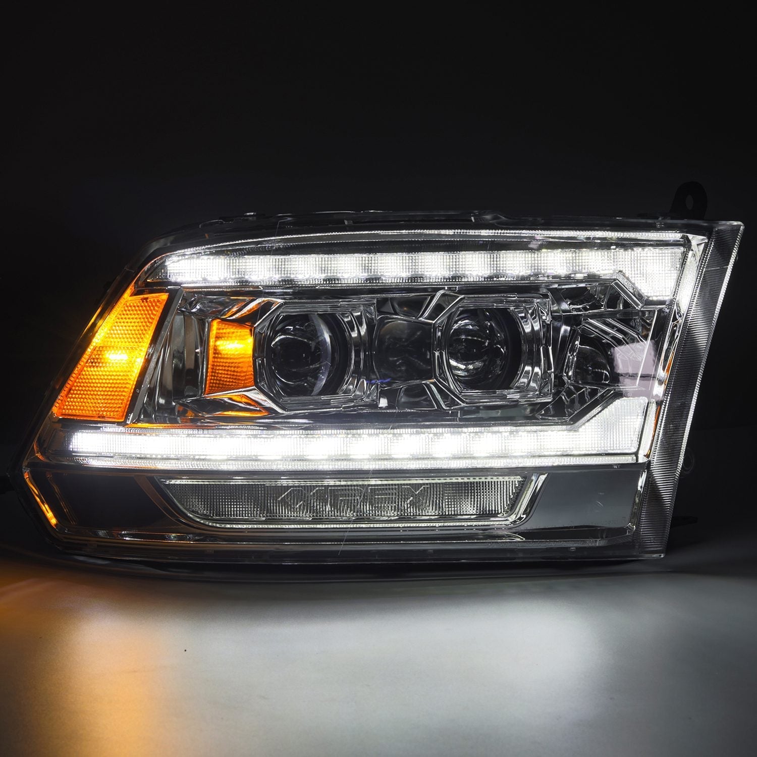 09-18 Ram Truck (MK II 5th Gen 2500 Style) LUXX-Series LED Projector Headlights Chrome | AlphaRex