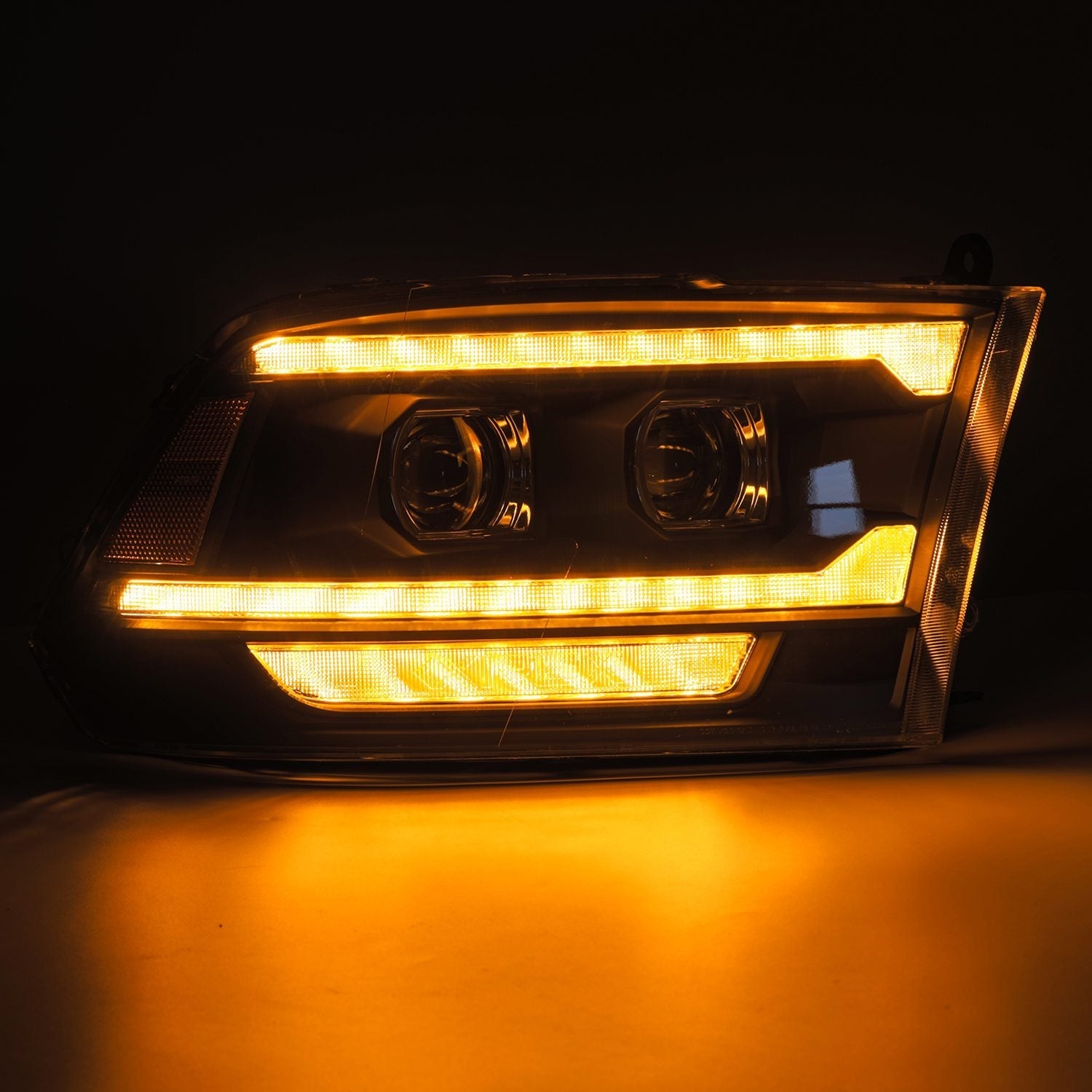 09-18 Ram Truck (MK II 5th Gen 2500 Style) PRO-Series Halogen Projector Headlights Black | AlphaRex