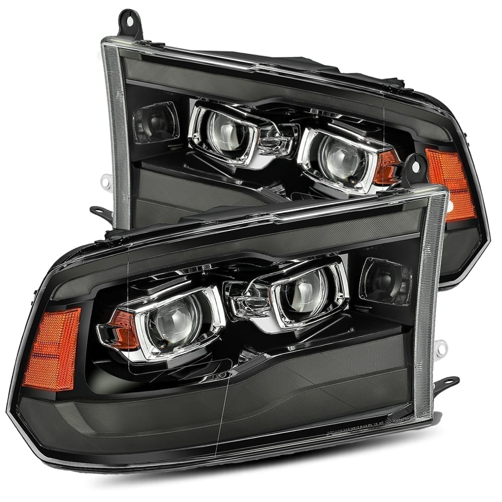 09-18 Ram Truck MK II PRO-Series Halogen Projector Headlights Jet Black | AlphaRex