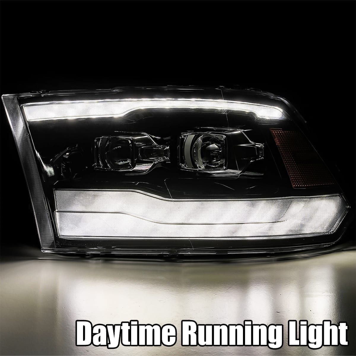 09-18 Ram Truck MK II PRO-Series Halogen Projector Headlights Jet Black | AlphaRex