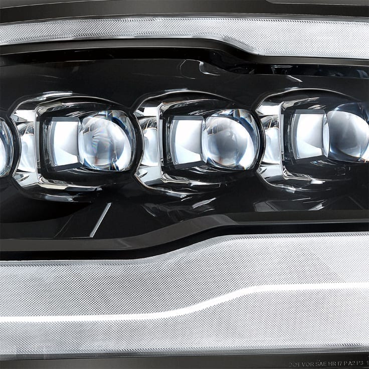 09-18 Ram Truck NOVA-Series LED Projector Headlights Jet Black | AlphaRex