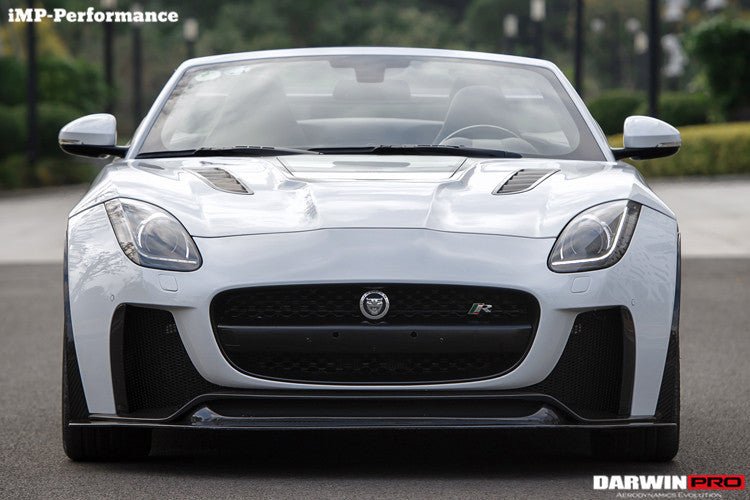 2013 - 2017 Jaguar F-Type Coupe & Convertible IMP Performance Partial Carbon Fiber Front Bumper with Lip