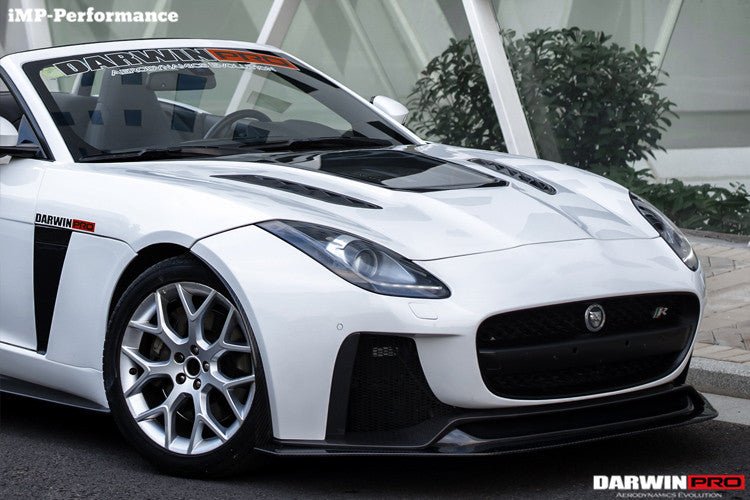 2013 - 2017 Jaguar F-Type Coupe & Convertible IMP Performance Partial Carbon Fiber Front Bumper with Lip