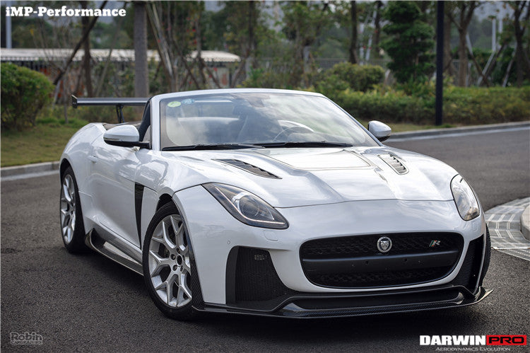 2013 - 2017 Jaguar F-Type Coupe & Convertible IMP Performance Partial Carbon Fiber Front Bumper with Lip