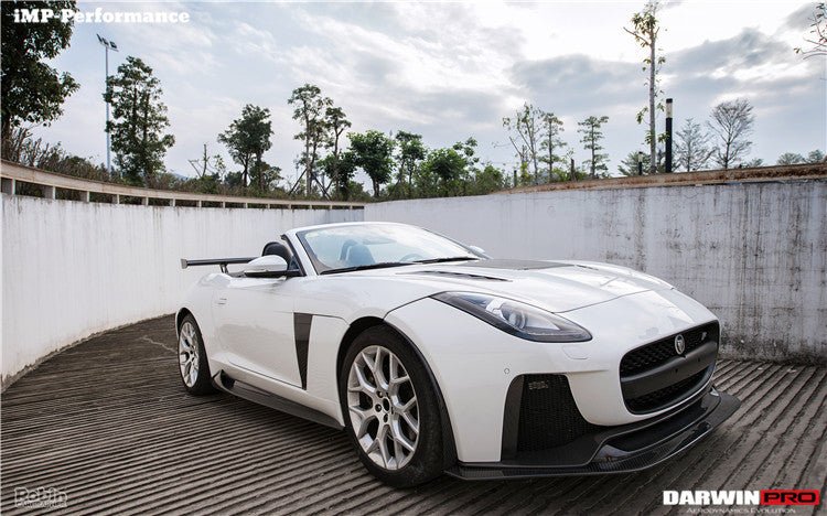 2013 - 2017 Jaguar F-Type Coupe & Convertible IMP Performance Partial Carbon Fiber Front Bumper with Lip