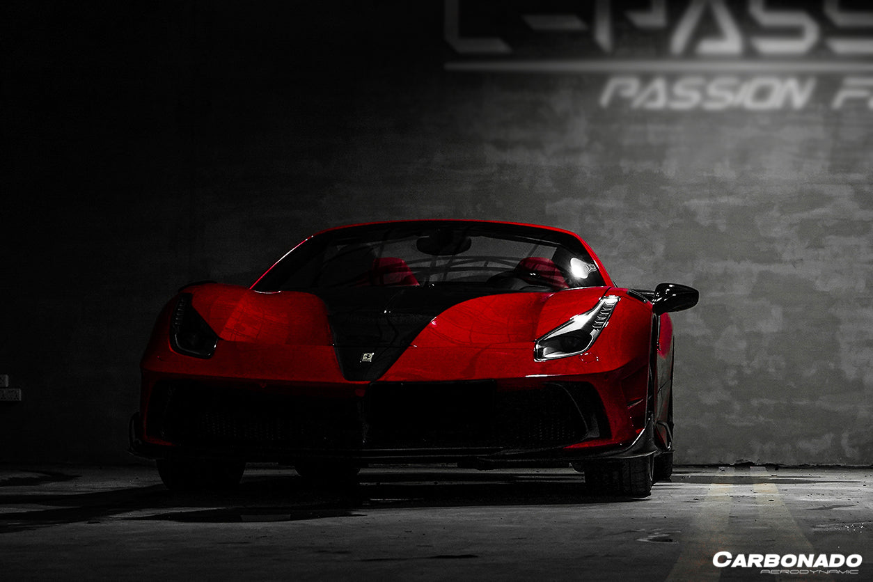 2015 - 2020 Ferrari 488 GTB & Spyder MSY Style Carbon Fiber Hood