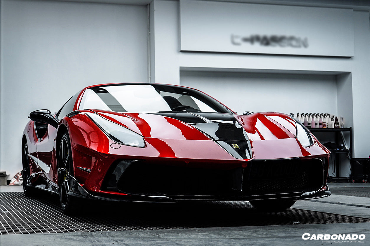2015 - 2020 Ferrari 488 GTB & Spyder MSY Style Carbon Fiber Hood