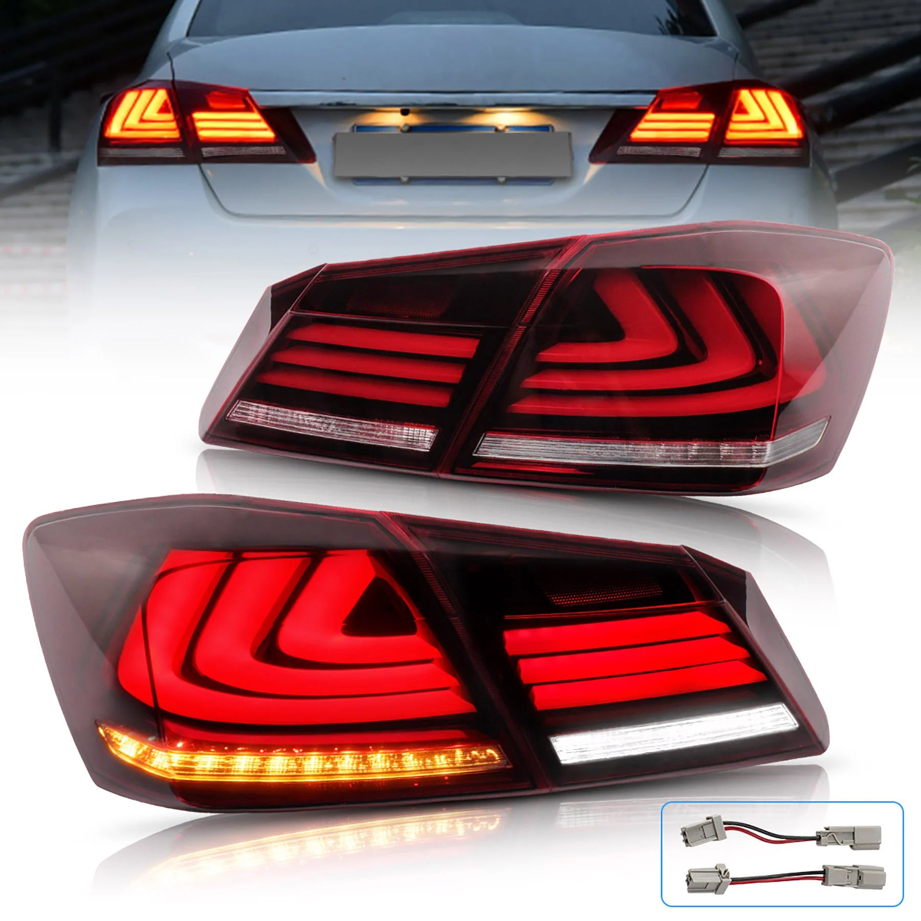 Honda Accord W/ Sequential Turn Signals LED Taillights 2013 - 2015