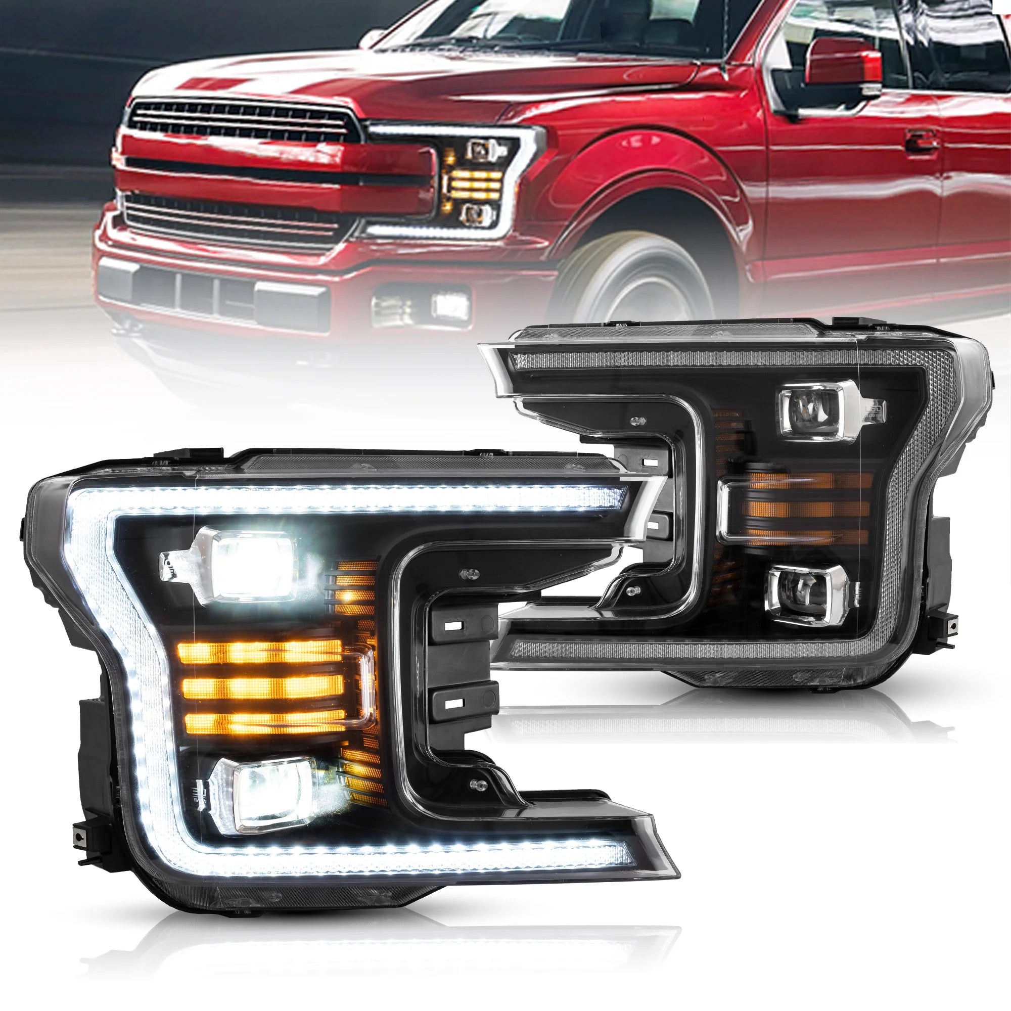 Ford F150 Front lights Assembly LED Headlights 2018 - 2020