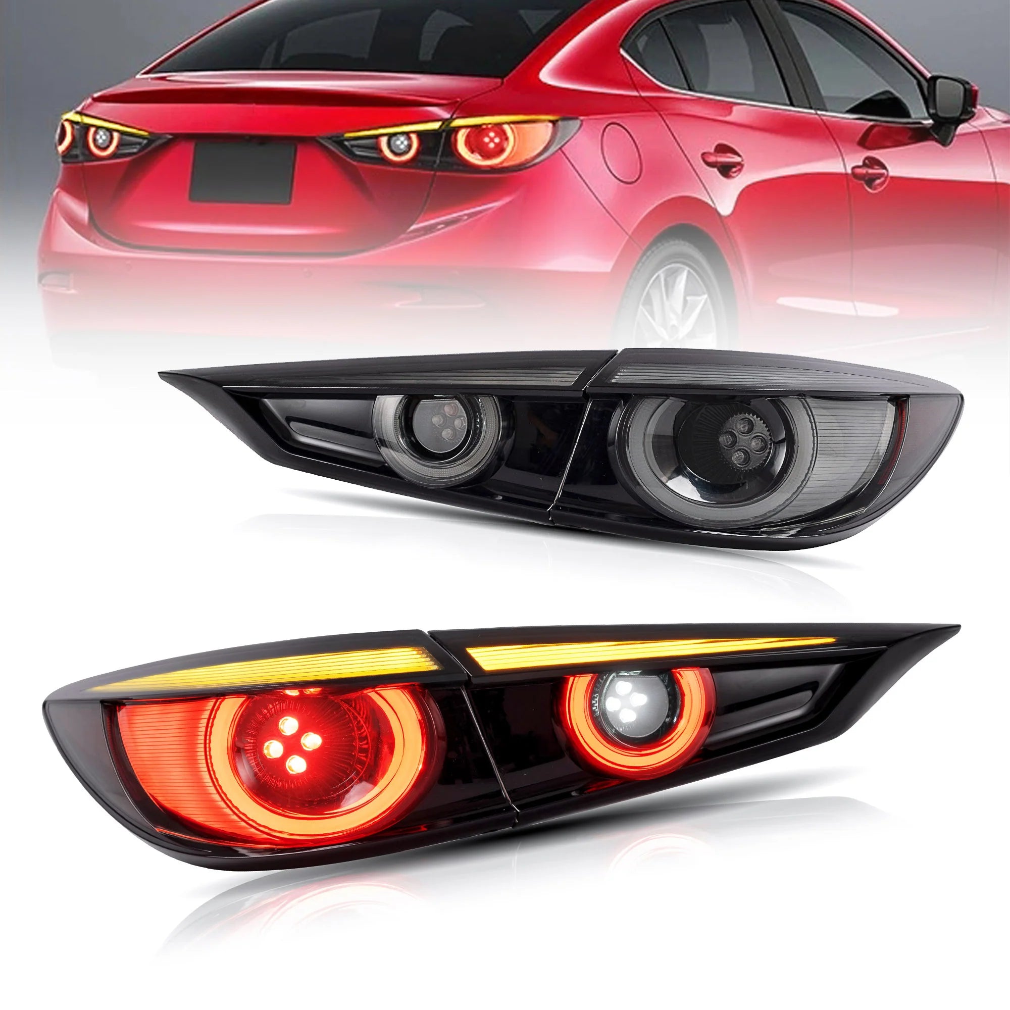 2014-2018 Mazda 3 Sedan Sequential LED Taillights