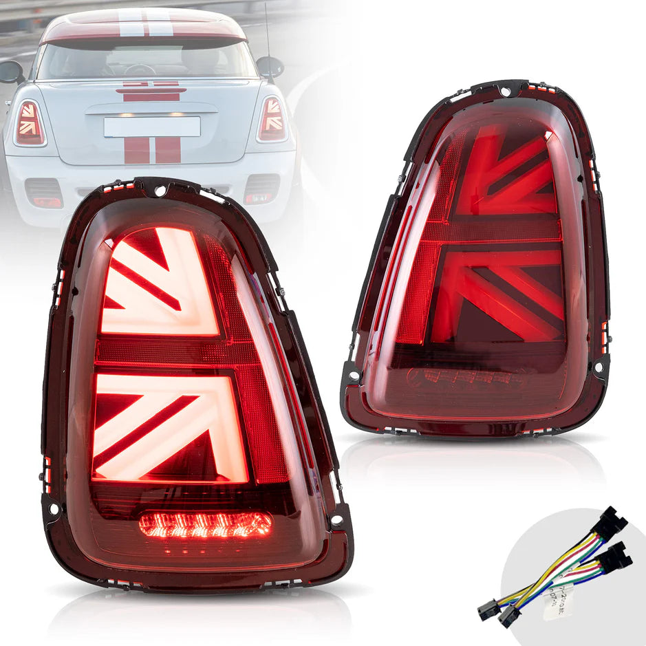 BMW Mini Cooper [Hatch] R56 R57 R58 R59 Union Jack Rear Lamps LED Taillights 2007 - 2015