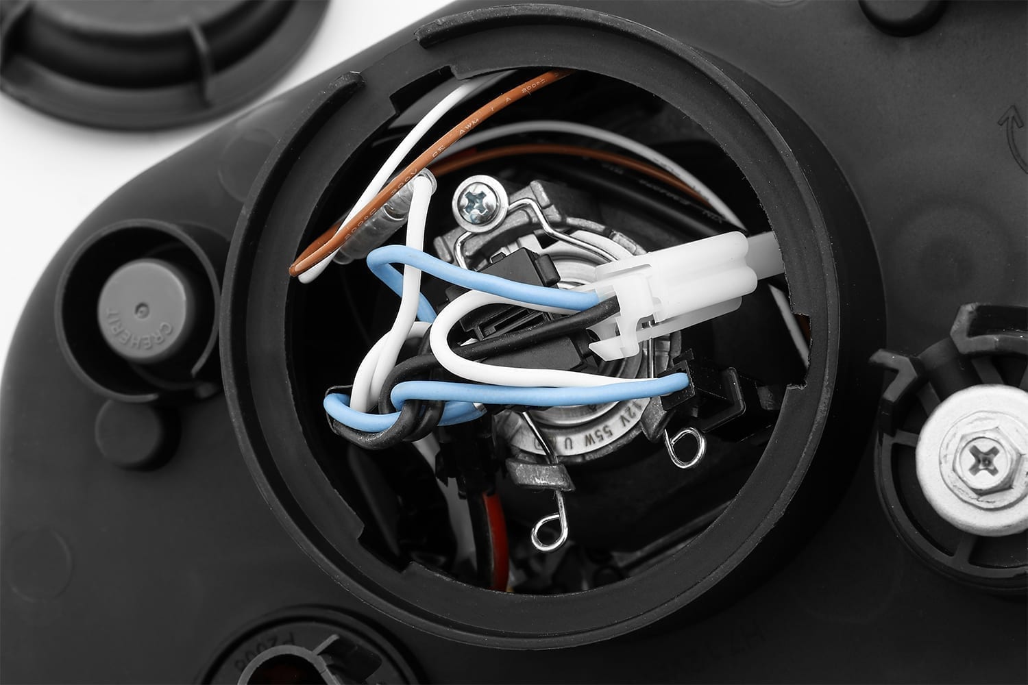 10-12 Ford Mustang LUXX-Series LED Projector Headlights Black | AlphaRex