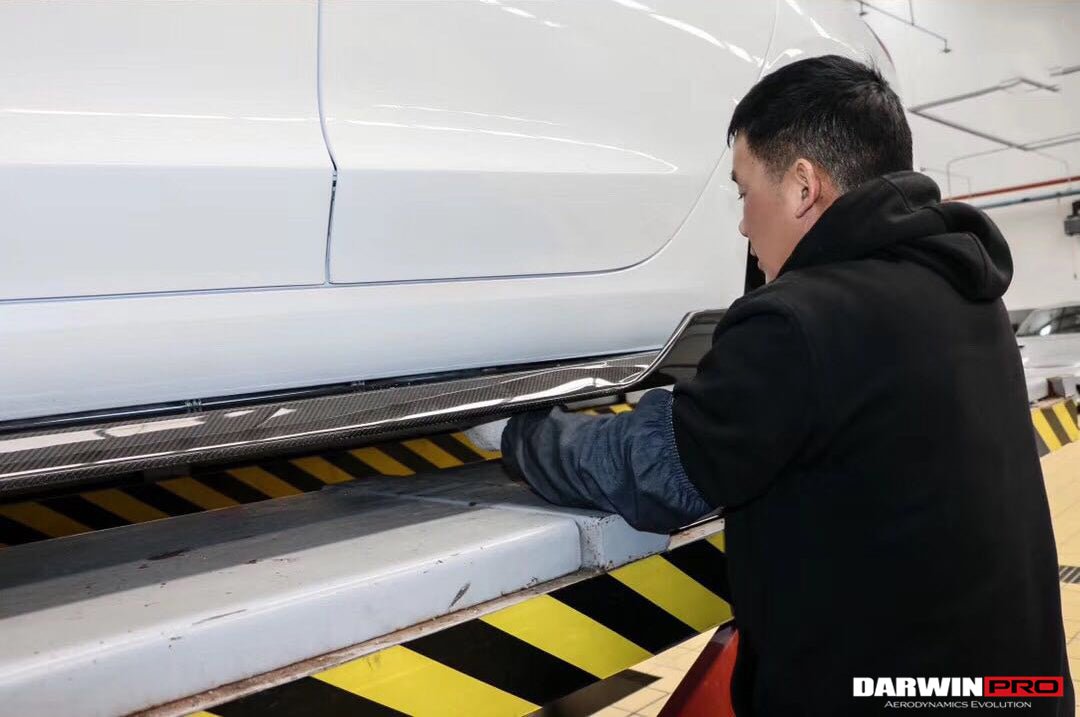 2017 - 2023 Tesla Model 3 IMP Performance Carbon Fiber Side Skirts With Under Board