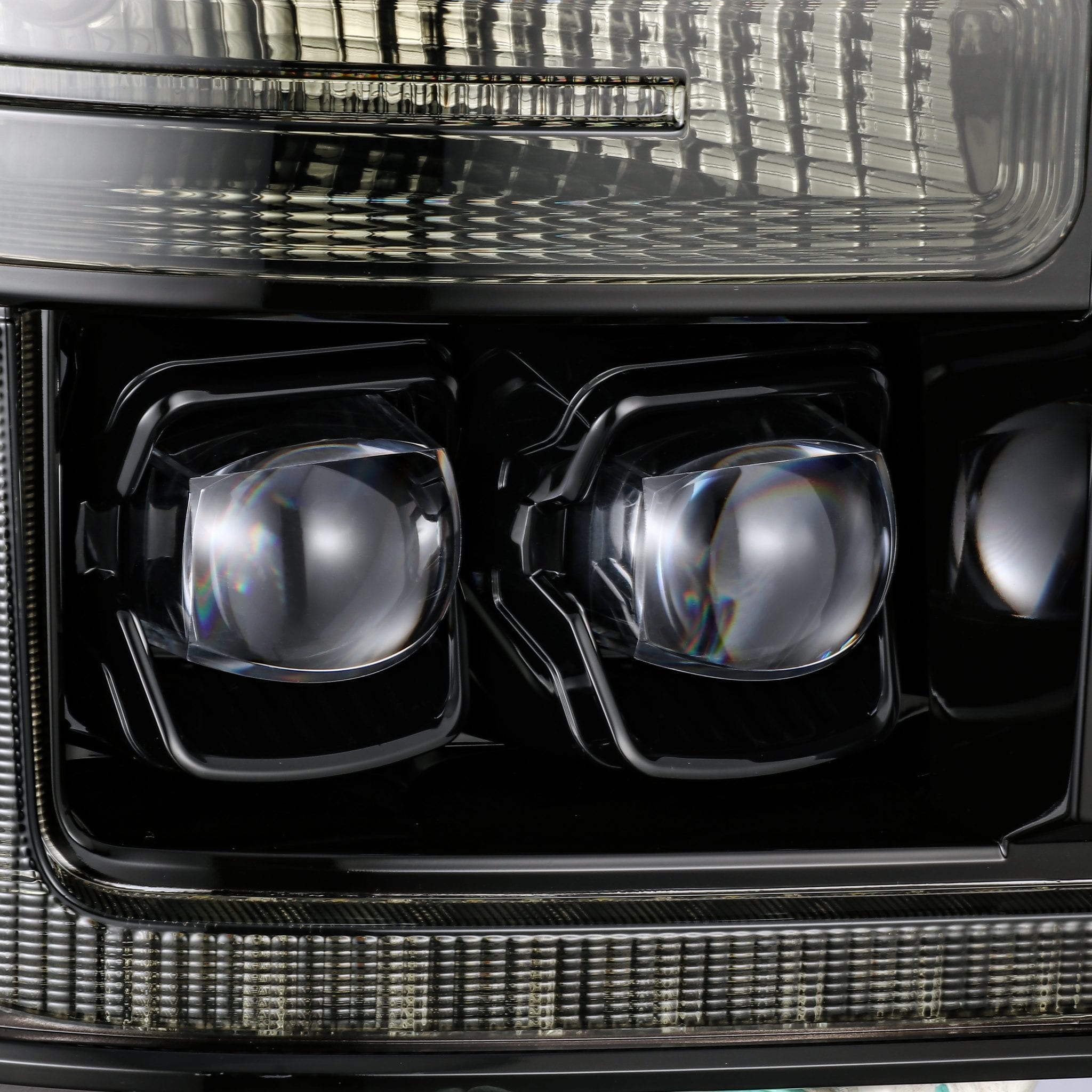 11-16 Ford Super Duty NOVA-Series LED Projector Headlights Alpha-Black | AlphaRex