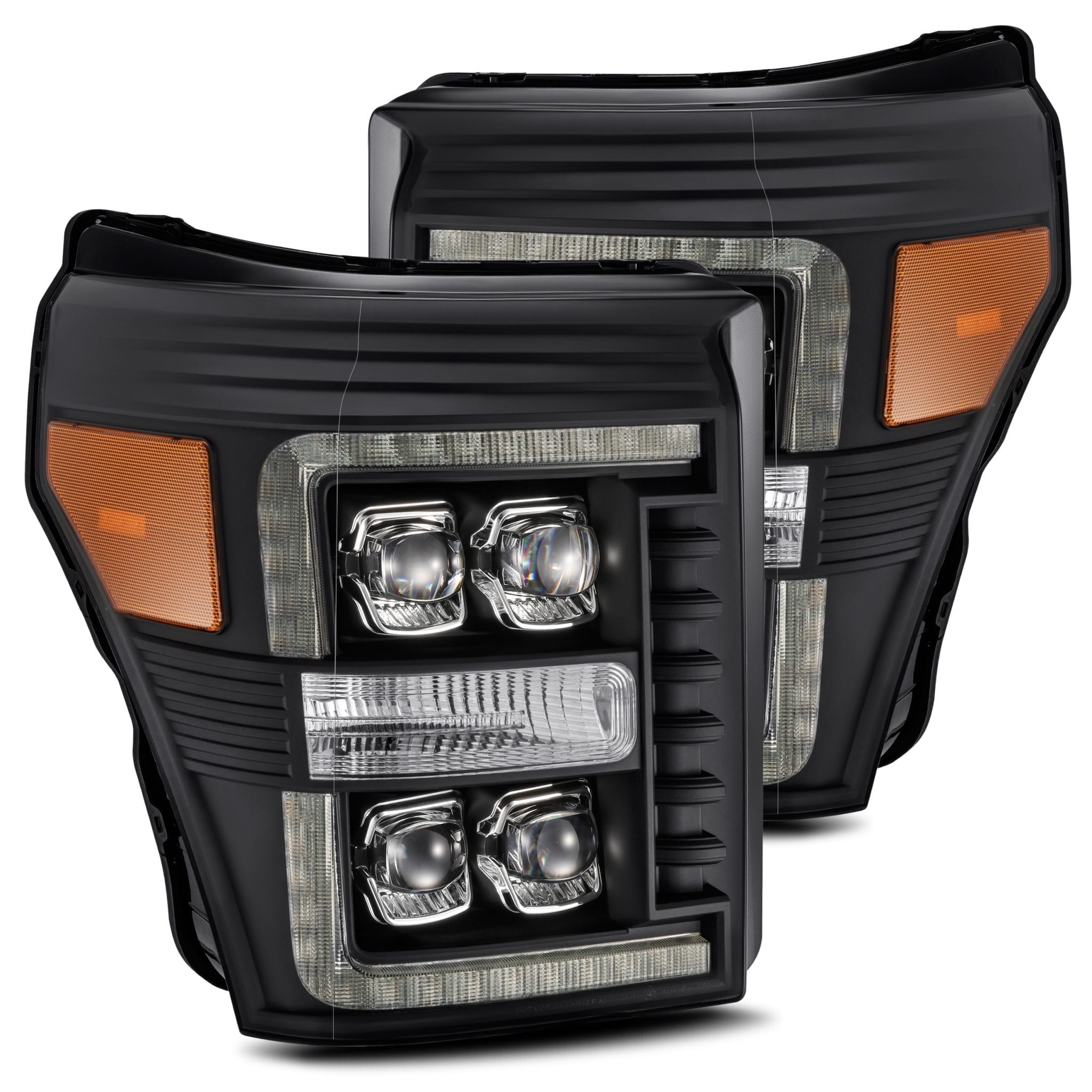 11-16 Ford Super Duty NOVA-Series LED Projector Headlights Black | AlphaRex