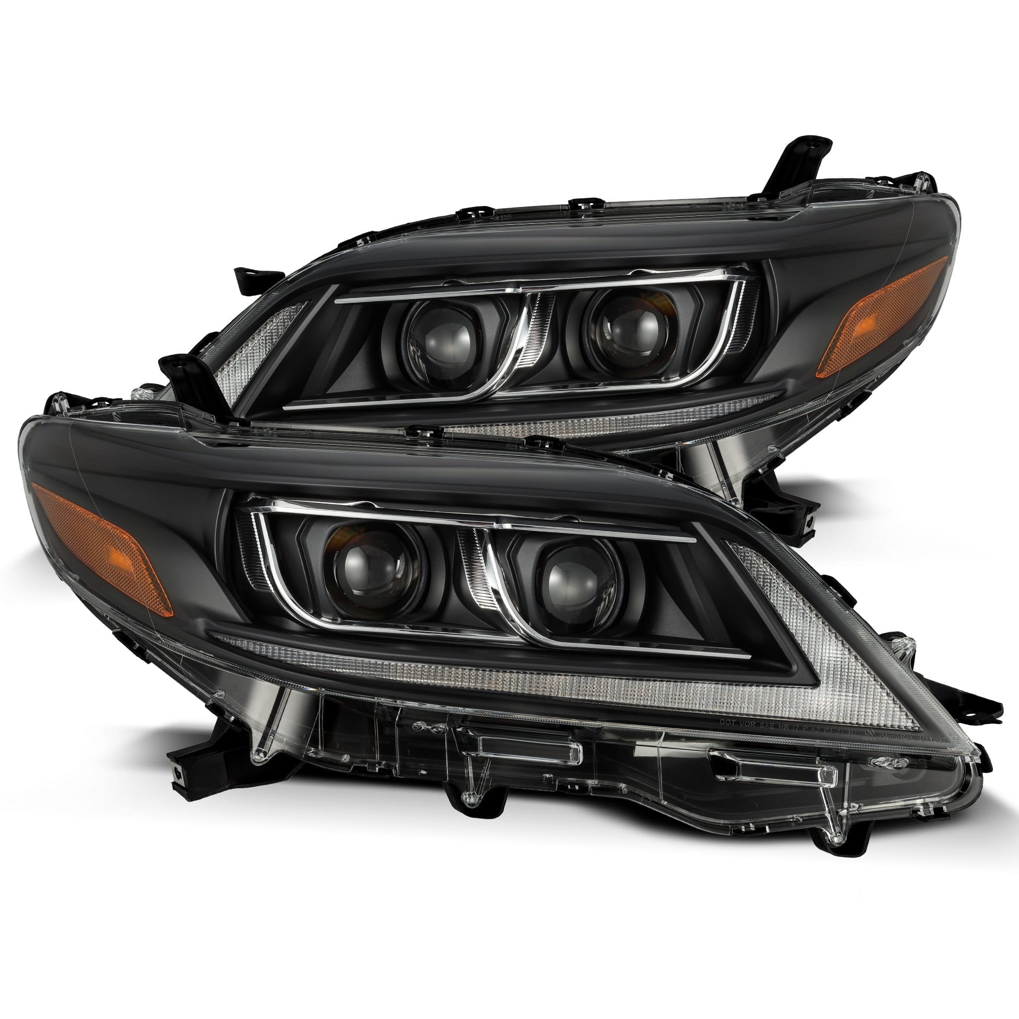 11-20 Toyota Sienna LUXX-Series Projector Headlights Black | AlphaRex