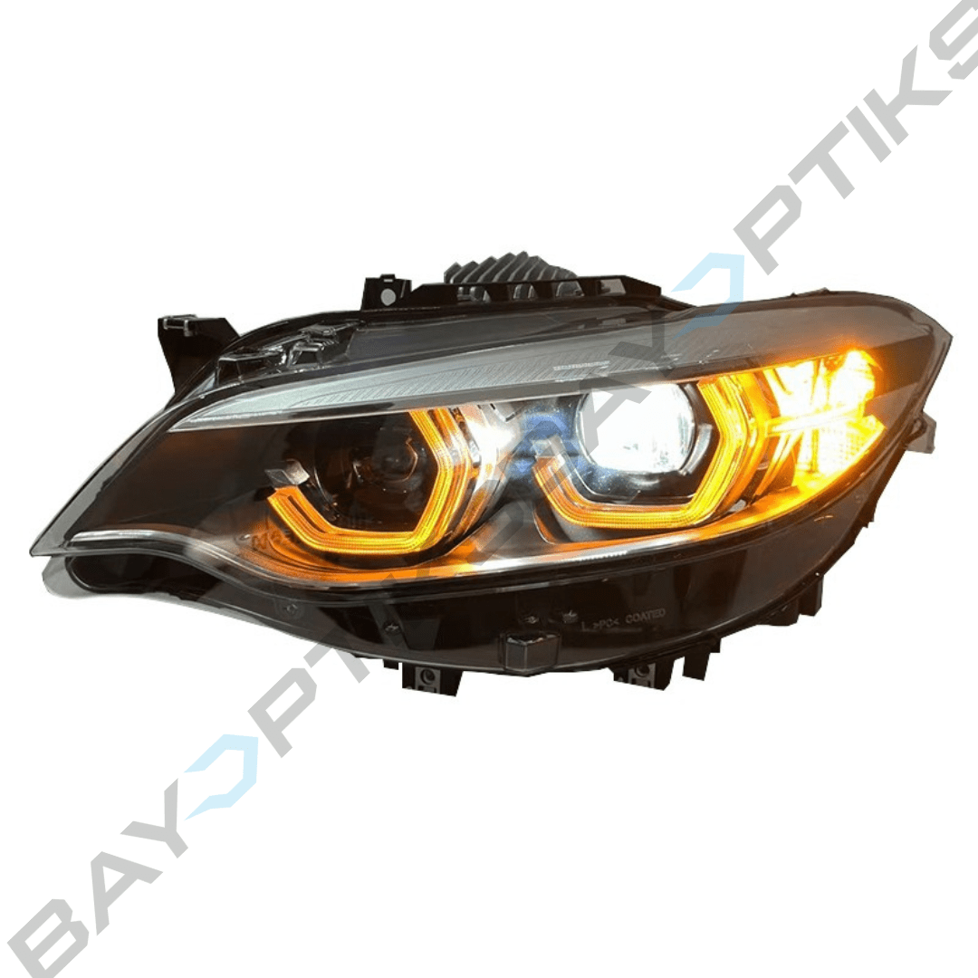 BMW 2 Series F22 LCI Style Ikon CSL Yellow White Amber LED Headlights 2014-2021