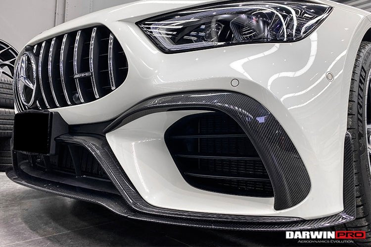 2019-2024 Mercedes Benz AMG GT63 S 4Door Coupe X290 Carbon Fiber Front Bumper Vents Canards