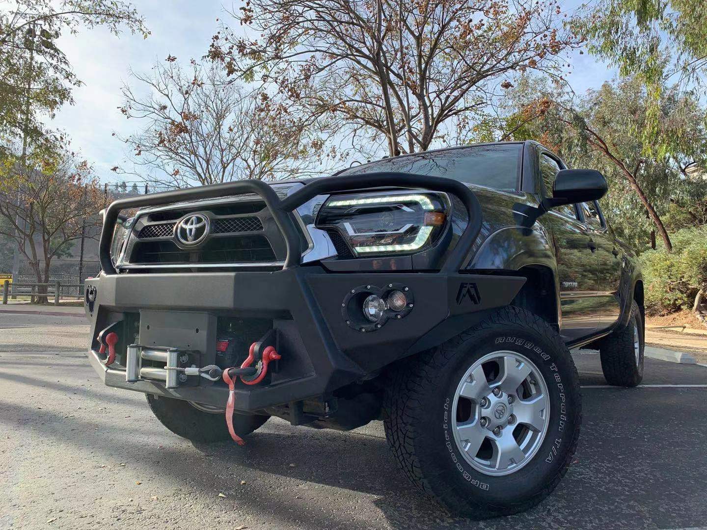 12-15 Toyota Tacoma LUXX-Series LED Projector Headlights Alpha-Black | AlphaRex