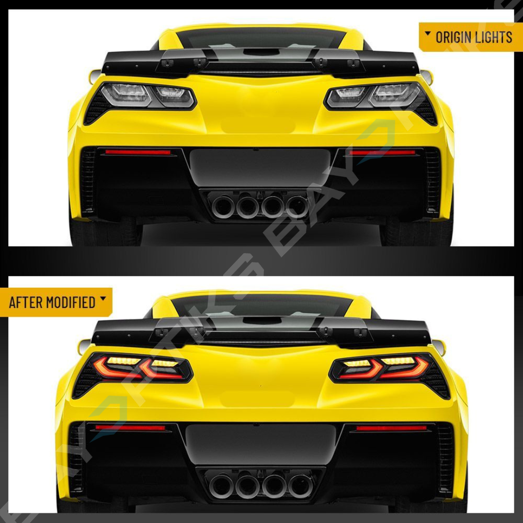 C7 Rear Sequential 2014 Corvette Tail Lights 2016 19 Corvette C7 Stingray Z06/ZR1 Clear