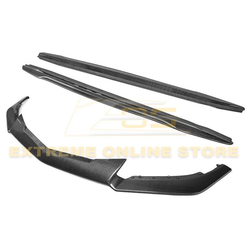 Cadillac ATS-V Carbon Fiber Front Splitter Side Skirts Kit 2016-2019