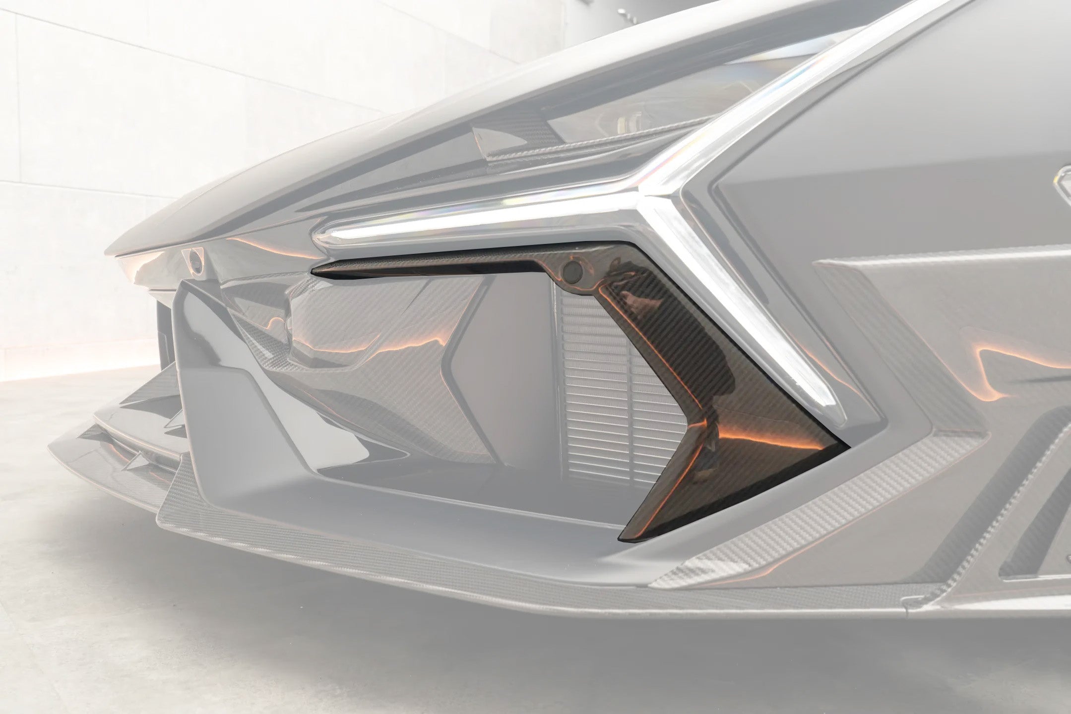 Lamborghini Revuelto LB744 OE Style Autoclave Carbon Fiber Front Bumper Vent Canards 2024-Up