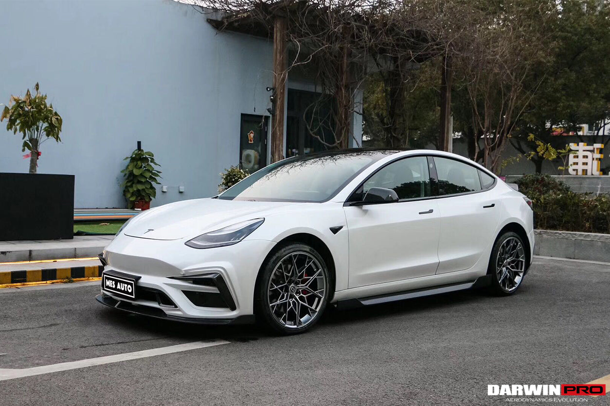 2017 - 2021 Tesla Model 3 IMP Performance Carbon Fiber Side Skirts Under Board