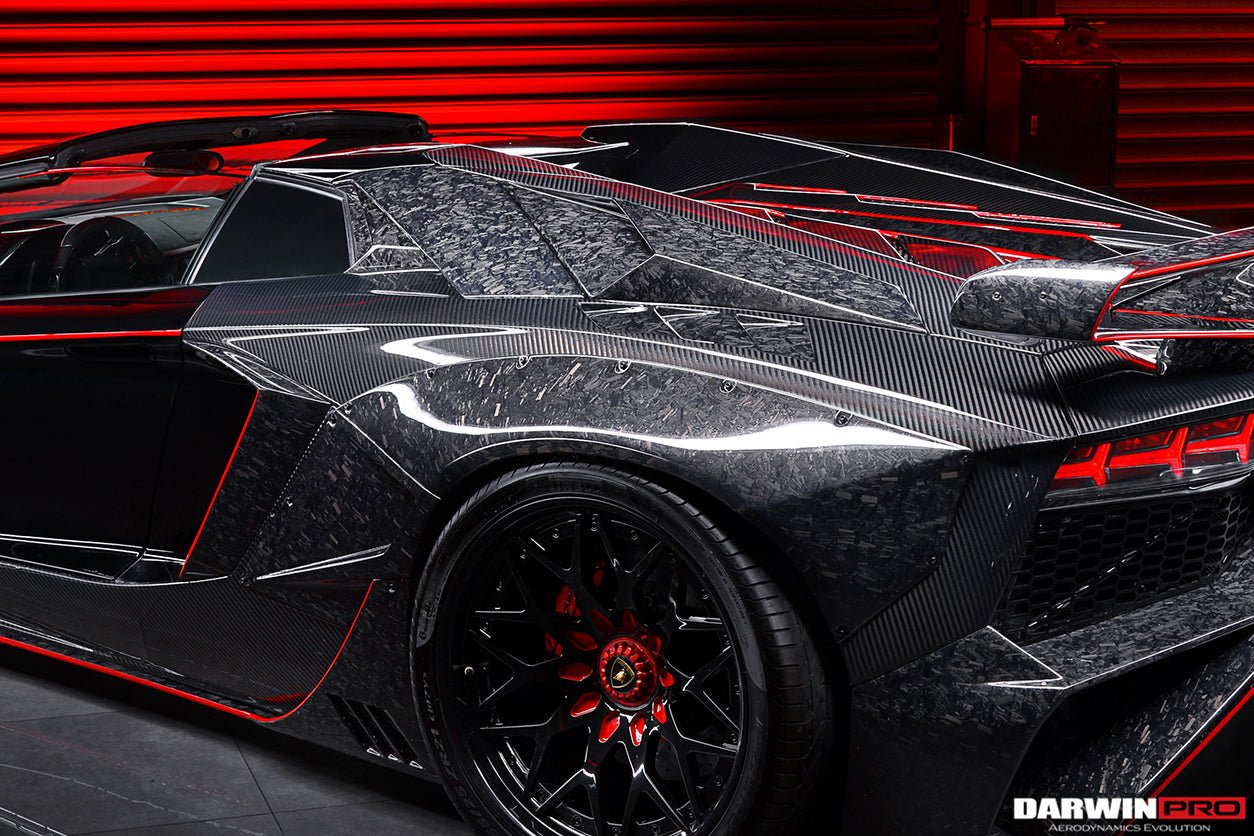 2011 - 2016 Lamborghini Aventador LP700 Coupe & Roadster BKSS Style Carbon Fiber Rear Side Scoops