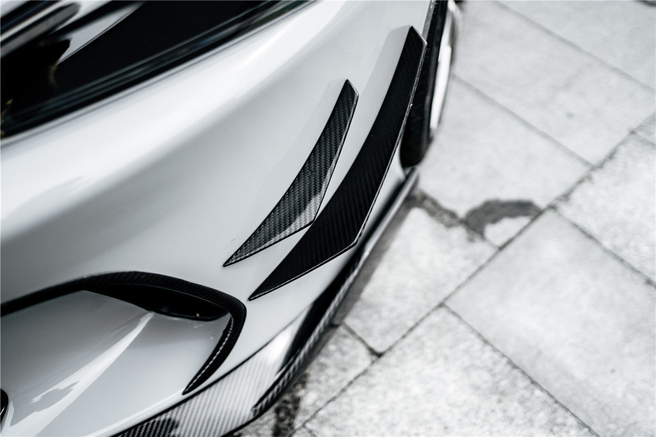 2020 - 2023 McLaren GT WP Style Dry Carbon Fiber Front Bumper Canards