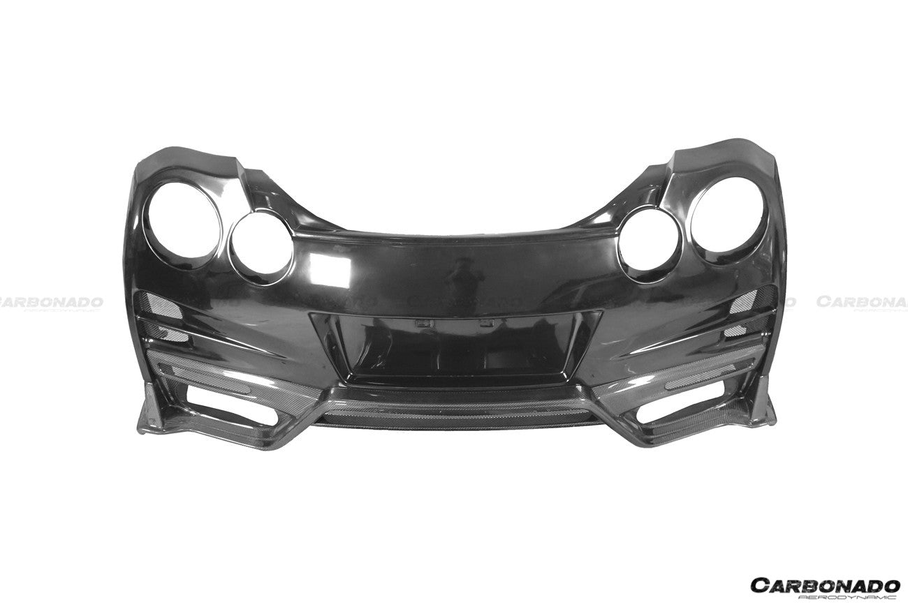 2008 - 2022 Nissan GTR R35 CBA/DBA/EBA TS Style Rear Bumper w/ Diffuser & Fins