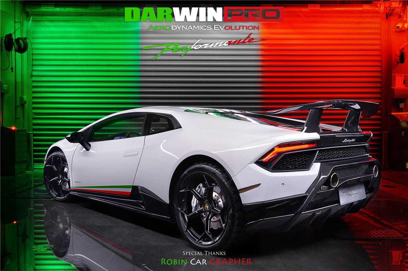 2015 - 2019 Lamborghini Huracan LP610 & LP580 Performante Style Partial Carbon Fiber Aero - Full Kit