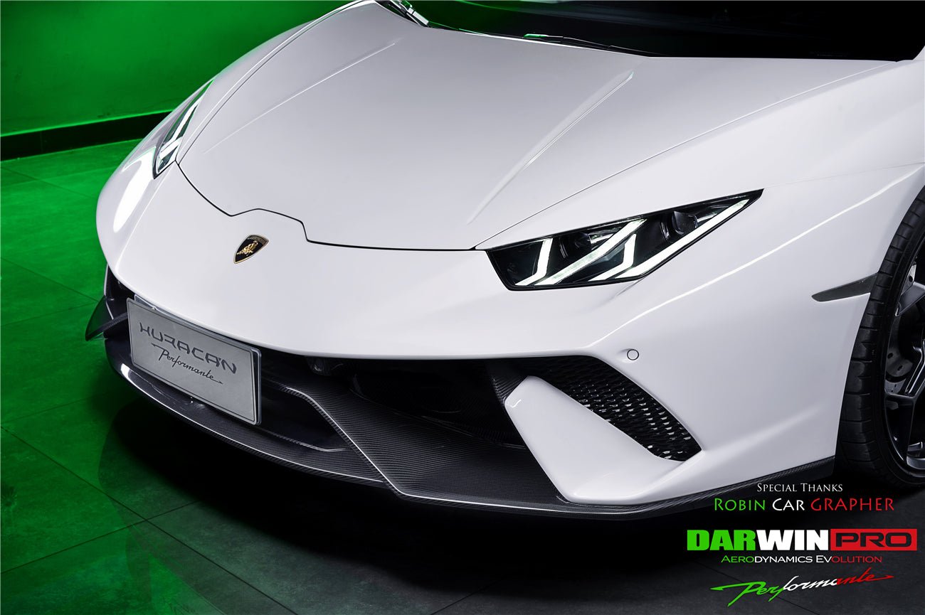 2015 - 2025 Lamborghini Huracan LP610 & LP580 & EVO & Tecnica Performante Style Partial Carbon Front Bumper
